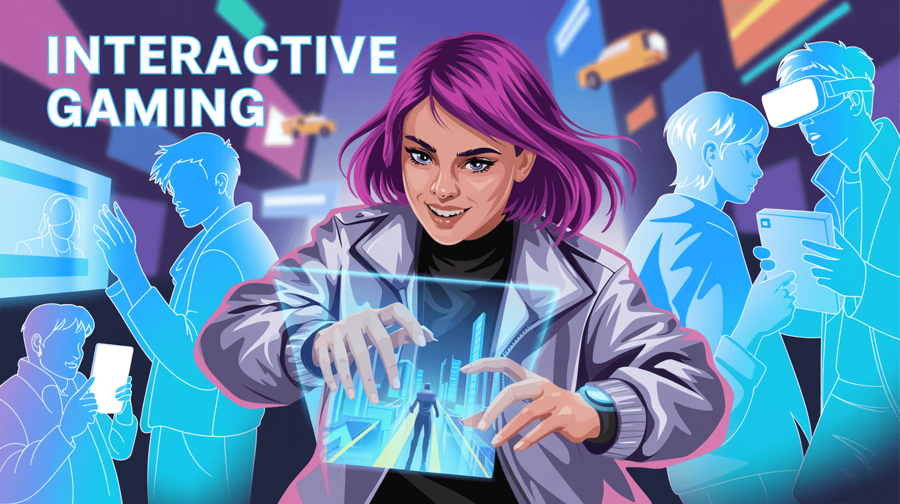 People enjoying interactive gaming experiences on various devices