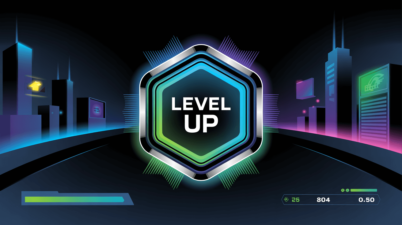 Modern gaming interface with vibrant graphics and animations